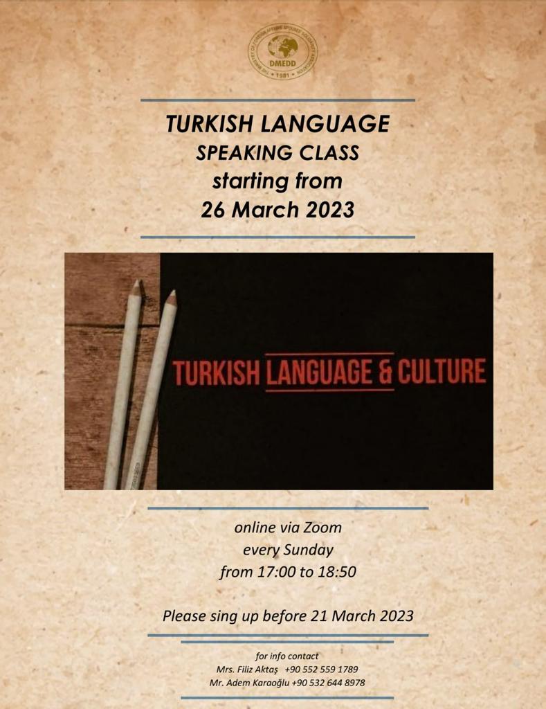 Turkish Language Speaking Class